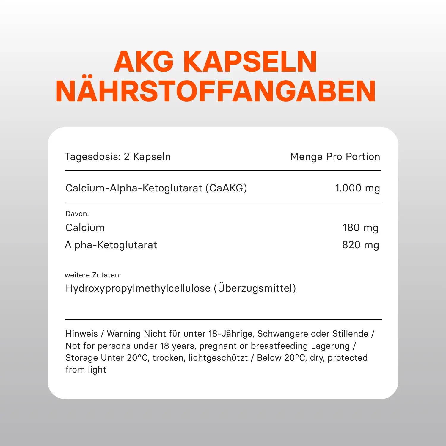 AKG - Calcium-Alphaketoglutarat - youngle